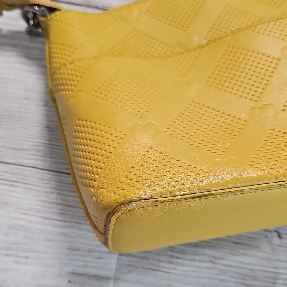 Betsey Johnson Yellow Crossbody Bag with Metallic Hardware - Picture 11 of 16